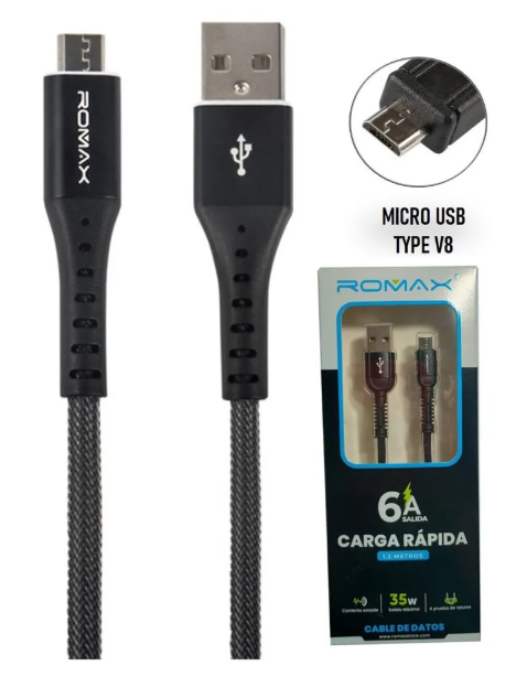 CABLE USB ROMAX TIPO V8