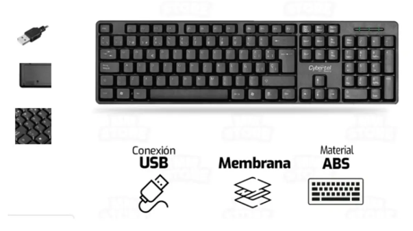 TECLADO CYBERTEL EBONY CYB K105+