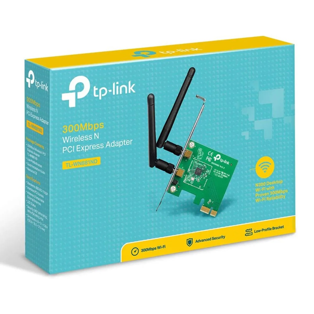 TARJETA DE RED INALÁMBRICA TP-LINK TL-WN881ND 2 ANTENAS