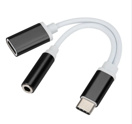 ADAPTADOR TIPO C A AUDIO Y CARGA