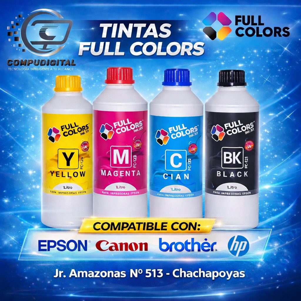 TINTA FULLCOLORS FC-114UNIVERSAL AMARILLO 1 LITRO 
