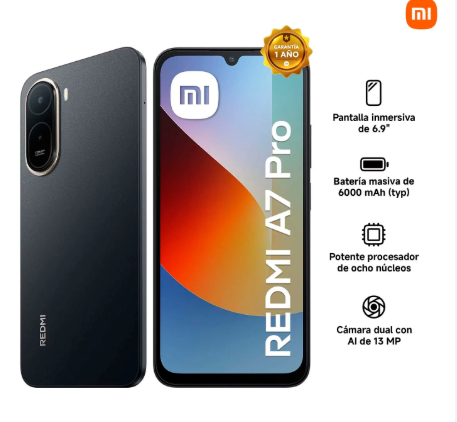 CELULAR XIAOMI REDMI A7 PRO RAM 4GB ALMACENAMIENT 128GB ROM BATERIA 6000 MAH