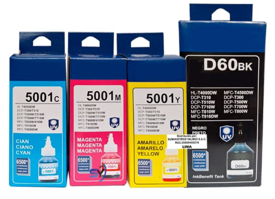 TINTA BROTHER 5001 ROJO