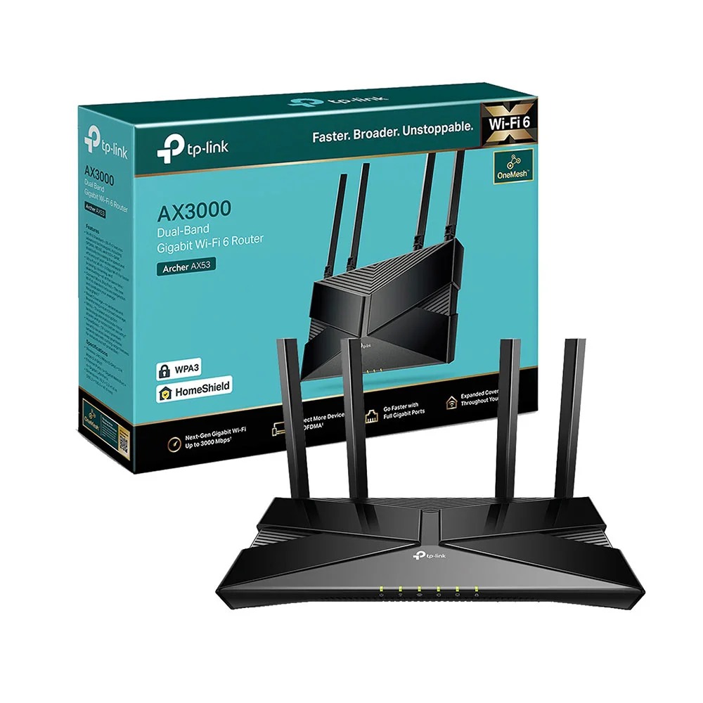 ROUTER INALAMBRICO TP-LINK ARCHER AX53 AX3000 WIFI6 2402 MBPS 