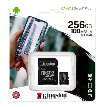 MEMORIA MICROSD KINGSTON 256GB 100MBPS