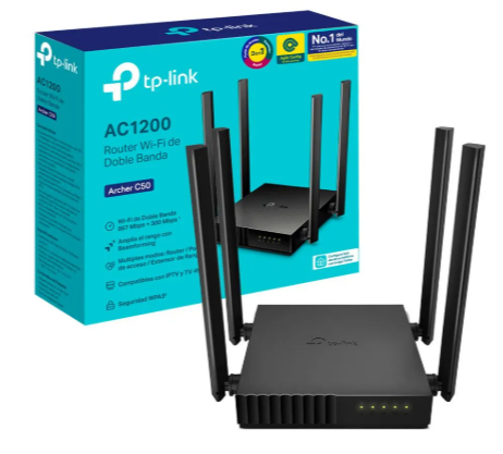 ROUTER INALÁMBRICO DE DOBLE BANDA TP-LINK ARCHER C5O AC1200 867 MBPS 5GHZ 300