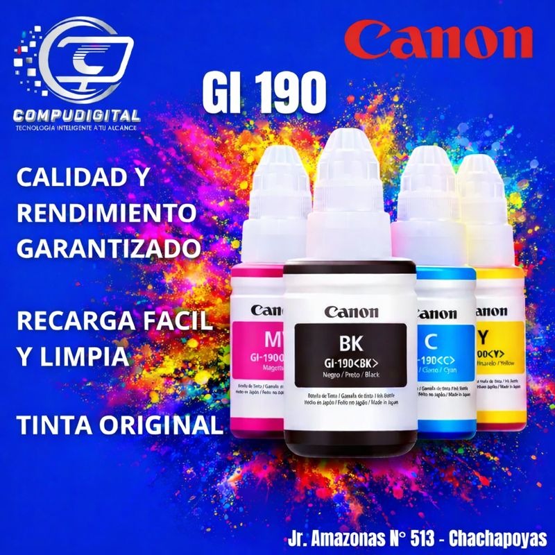 TINTA CANON 190 AMARILLO