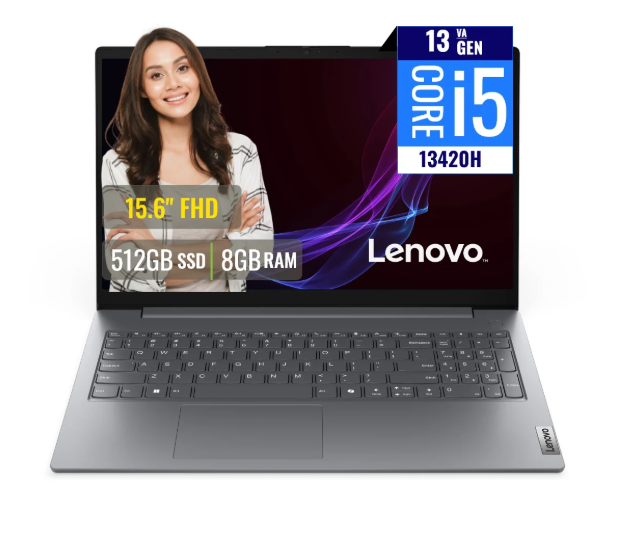 LAPTOP LENOVO V15 G5 IRL INTEL i5 13420H 4.6GHZ RAM 8GB DDR5 SSD 512GB M.2 PANTALLA 15.6 FHD WINDOWS 11