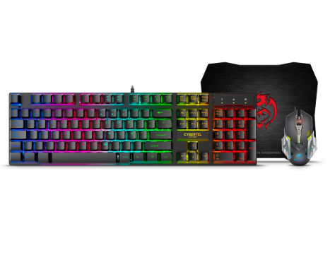 KIT CYBERTEL XTREME GAMER CYB GT1800 TECLADO MOUSE PADMOUSE