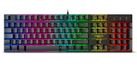 XTREME BLACK CYB K505 TECLADO GAMER USB RAINBOW CYBERTEL