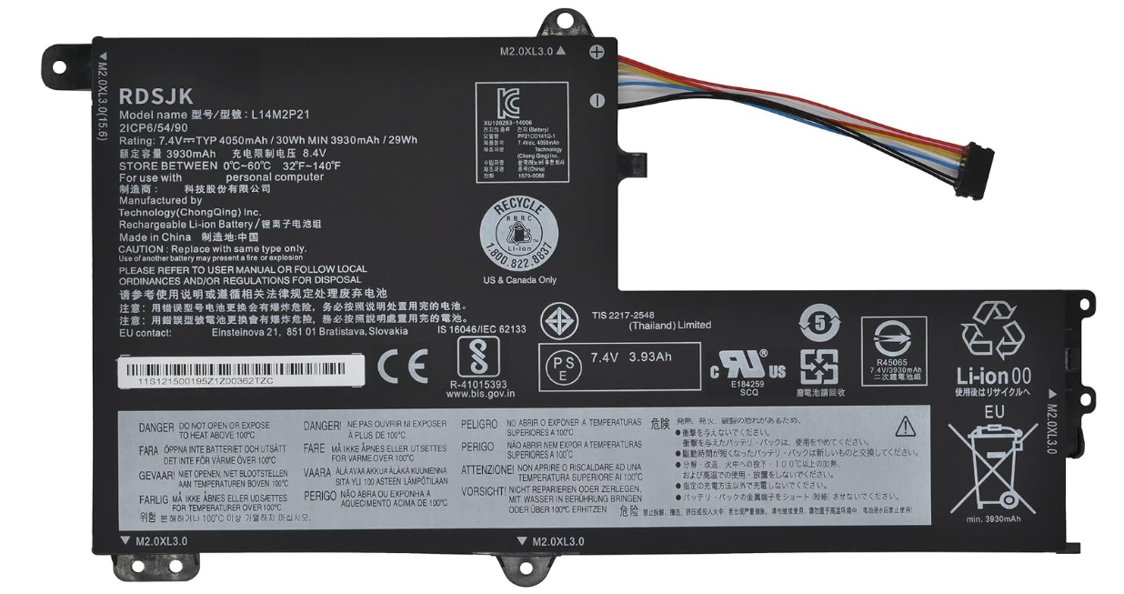 BATERÍA LENOVO L14L3P21 L14M2P21 TIPO A