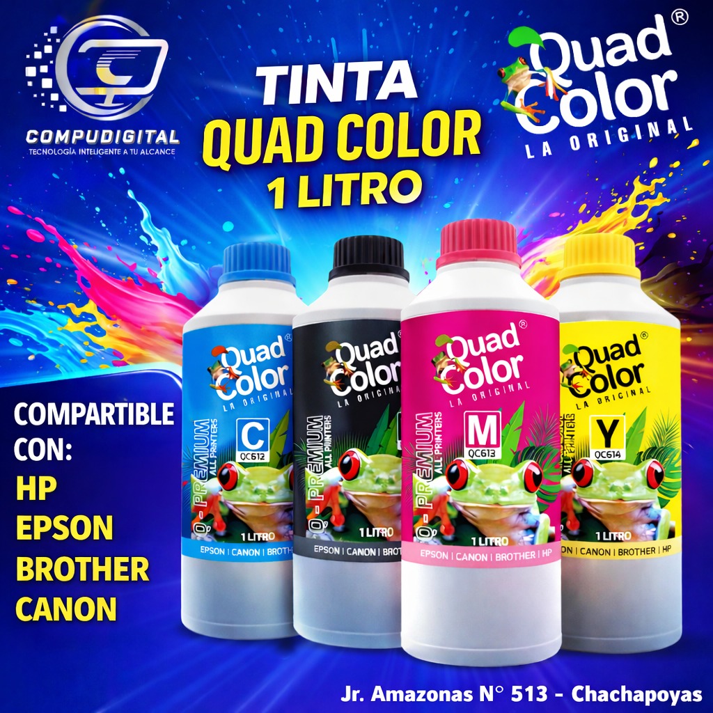 TINTA QUAD COLOR 1L NEGRO