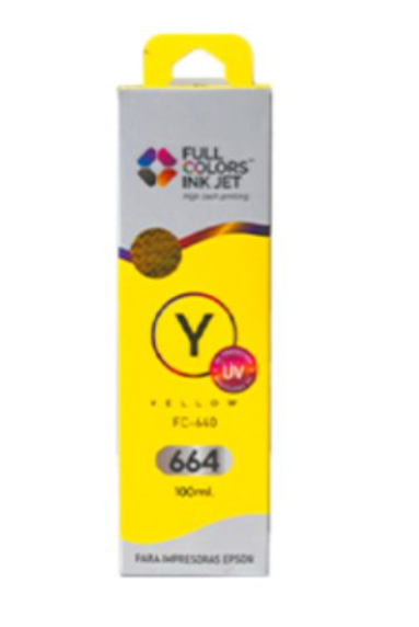 TINTA FULL COLORS 664 PARA EPSON 100ML AMARILLO