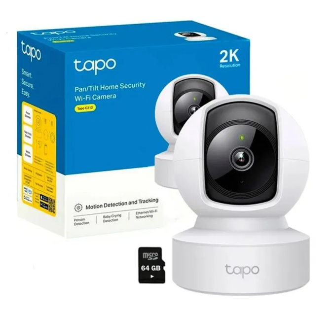CAMARA TP-LINK TAPO C222 2K 4MP GIRO 360° WIFI MICRÓFONO Y ALTAVOZ INCLUÍDO 